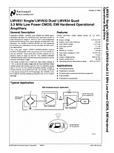 DataSheet LMV831 pdf